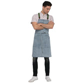 BERKELRY XBACK URB BIB APRON,COLO:SKY BLUE - Mabrook Hotel Supplies